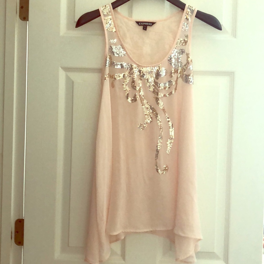 Express sequin detail top